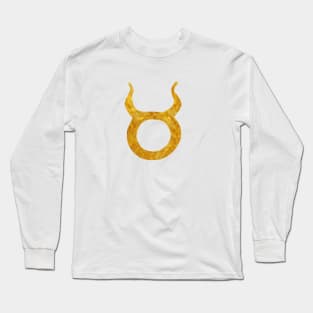 Golden Taurus Astrology Sign Long Sleeve T-Shirt